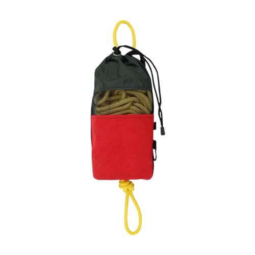 Dickly Wurfseil-Wurfsack-Ausrüstung, Leichter, tragbarer Wurfsack für Erwachsene mit 49 Fuß Wurfleine, für Wassersportbedarf, Rot von Dickly