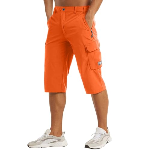3 4 Hose Herren Atmungsaktiv Capri Kurze Hosen 3/4 Sport Stretch Dreiviertel Herren-Shorts Outdoor Kurz Leicht Sporthose Shorts Laufhose,Orange,3XL 3 4 Hose Herren Atmungsaktiv Capri Kurze Hosen 3/4 Sport Stretch Dreiviertel Herren-Shorts Outdoor Kurz Leicht Sporthose Shorts Laufhose,Orange,3XL von Didadihu