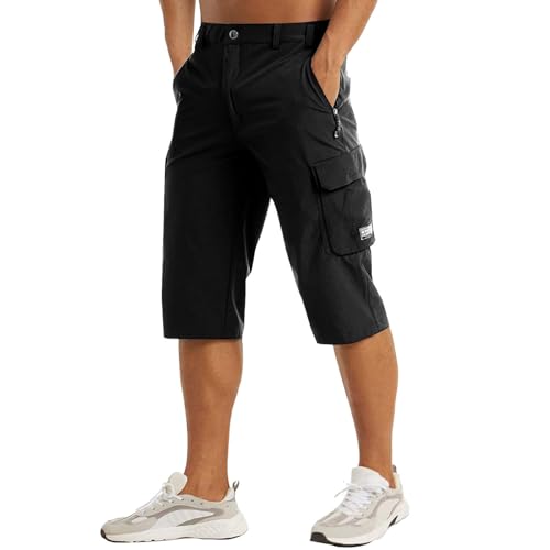 3 4 Hose Herren Atmungsaktiv Capri Kurze Hosen 3/4 Sport Stretch Dreiviertel Herren-Shorts Outdoor Kurz Leicht Sporthose Shorts Laufhose,Schwarz,M 3 4 Hose Herren Atmungsaktiv Capri Kurze Hosen 3/4 Sport Stretch Dreiviertel Herren-Shorts Outdoor Kurz Leicht Sporthose Shorts Laufhose,Schwarz,M von Didadihu
