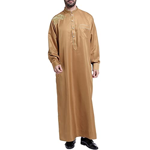 Abaya Männer,Namaz Elbisesi Erkek Gebetskleid Lose Retro Kandoura Lange Ärmel Muslim Abaya Royalty Dubai Islamisch O-Ausschnitt Robe Kaftan Tuniken Abaya Männer,Namaz Elbisesi Erkek Gebetskleid Lose Retro Kandoura Lange Ärmel Muslim Abaya Royalty Dubai Islamisch O-Ausschnitt Robe Kaftan Tuniken von Didadihu