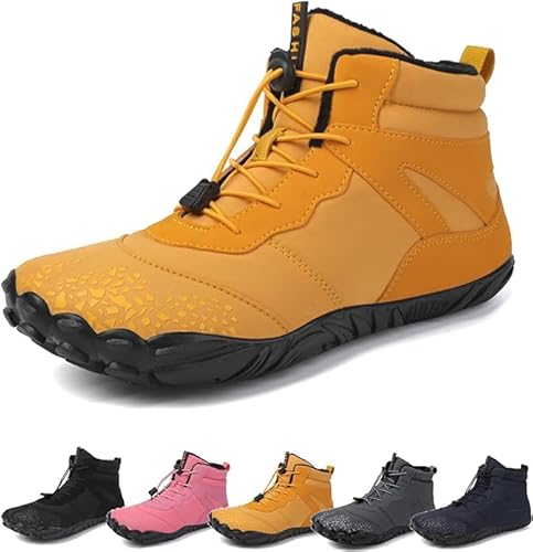 Barfussschuhe Herren Wasserdicht - Barfußschuhe Damen Winter Outdoor Winterbarfussschuhe Herren Winter Wasserdicht Barfussschuhe Winterschuhe Gefüttert Warme Barefoot Shoes Women Wanderstiefel von Didadihu