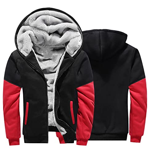 Dicke Herren Mantel Winter Outdoor Outdoorjacke Stehkragen Winddicht Teddyfleece Gefüttert Softshell Jacke Fleece Jacket Funktionsjacke von Didadihu