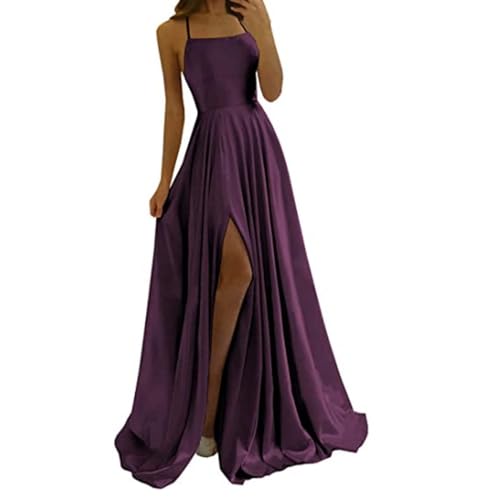 Didadihu Abiballkleider Abendkleid Damen Ballkleid Rückenfreies Mit Schlitz Tüll Hochzeitskleid Brautkleid Elegant Lang Abschlusskleid Cocktailkleid Lange Sexy Cocktailkleid Brautmutterkleider von Didadihu