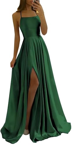 Didadihu Abiballkleider Abendkleid Damen Ballkleid Rückenfreies Mit Schlitz Tüll Hochzeitskleid Brautkleid Elegant Lang Abschlusskleid Cocktailkleid Lange Sexy Jugendweihe Kleider Evening Dress von Didadihu