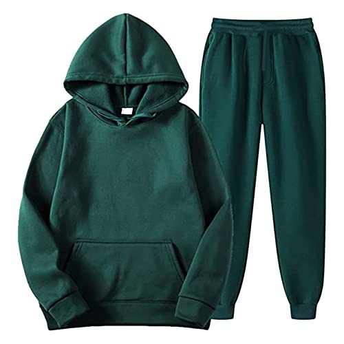 Didadihu Jogginganzug Herren Trainingsanzug Hausanzug Mit Oversized Essentials Pullover Y2K Stussy Hoodie Und Baggy Baumwolle Jogginghose Lang Trainingshose Jogger von Didadihu