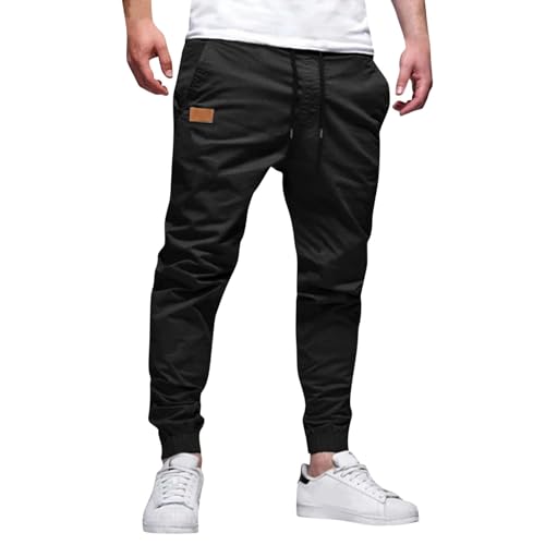 Didadihu Jogginghose Herren Lang : Baggy Grau Sporthose Jogging Hose Lang Schwarz Sport Hose Freizeithose Weiße Lange Cargo Trainingshose Laufhose Jogginghose,Schwarz,M von Didadihu