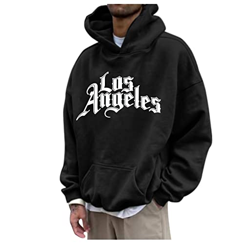 Didadihu Los Angeles Tshirt, Los Angeles Tshirt Herren Damen Hoodie T-Shirt Oversize Coole Klamotten Für Teenager Mädchen New Yorker Kleidung Pullover Teenager Gym Hoodie von Didadihu