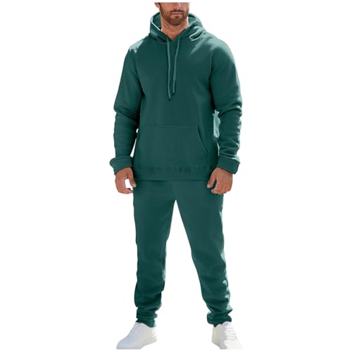 Didadihu Oversized y2k Jogginganzug Trainingsanzug Herren Baumwolle Sportanzug Hausanzug Set Herren Activewear Streatwear Jogging Anzug Freizeitanzug Mit Baggy Hoodie Und Jogginghose,Grün,XL von Didadihu