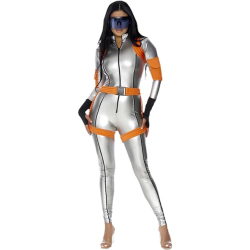 Fastnacht kostüm Damen,sexy Space Girl Kostüm Damen Alien Kostüm Partnerlook Alien Kostüm weltall kostüm für Erwachsene Karneval Fasching Costume faschingskostüme von Didadihu