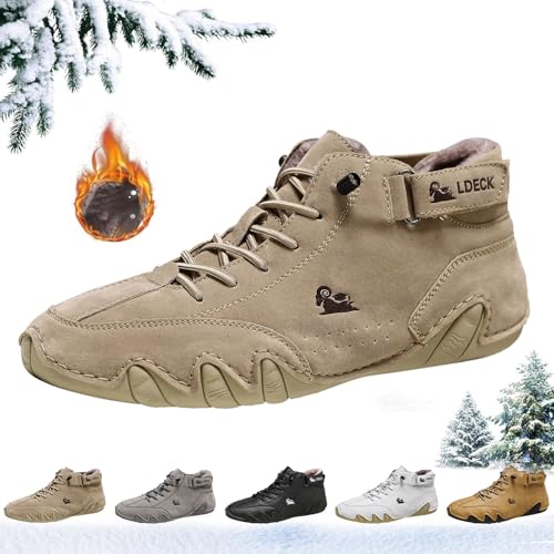 Gefüttert Warm Winter Barfuss Schuhe Damen Herren Rutschfester Breite Füße Barfußschuhe Barfussschuhe Winterschuhe Ultra-Bequemer Wildling Schuhe Für Men Women Barefoot Shoes,01 Grau,43.5/EU von Didadihu