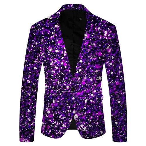 Glitzer Jacke Herren Glitzer Anzug Pailletten Sakko Slim Fit Karneval Kostüm Pailletten Anzug Glitzer Outfit Silber Festlich Glitzer Blazer Anzüge Smoking Lila M Glitzer Jacke Herren Glitzer Anzug Pailletten Sakko Slim Fit Karneval Kostüm Pailletten Anzug Glitzer Outfit Silber Festlich Glitzer Blazer Anzüge Smoking Lila M von Didadihu