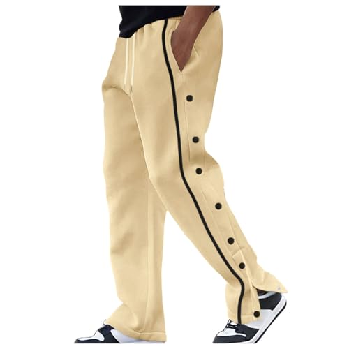 Graue Jogginghose Herren Weite Baggy Hosen Kanaken Style Weiße Hose Laufhose Lang Breit Cargo Pants Men Sweatpants Herre Y2k Sweathose Cargohose Jogger Männer von Didadihu