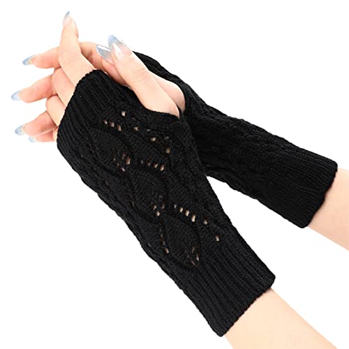 Handschuhe Fingerlos Damen : Warm Gestrickte Handschuhe Unisex Kaschmir Fingerhandschuhe Warme Handwärmer Schwarz Outdoor Strickhandschuhe Pulswärmer Baumwollhandschuhe Strick von Didadihu