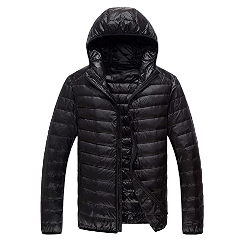 Herren Jacken Puffer Hybrid Parka Warme Schwarze Jacke Leichte Pufferjacke Herbst Übergang Winterjacke Thermojacke Outdoorjacke Winter Norway von Didadihu