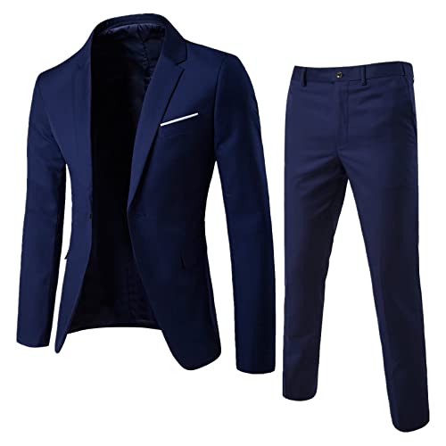 Herrenanzug Blau Black Kingsman Tweed Anzug Modern Männer Tuxedo Komplett Set Men's Leicht Suits Untersetzt Kleider von Didadihu