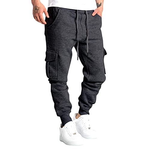 Jogginghose Gefüttert Herren : Baumwolle Baggy Freizeithose Warme XXL Winter Hosen Fleece Thermohose Lang Dicke Fleecehose Winterhose Freizeithose Kuschelhose von Didadihu