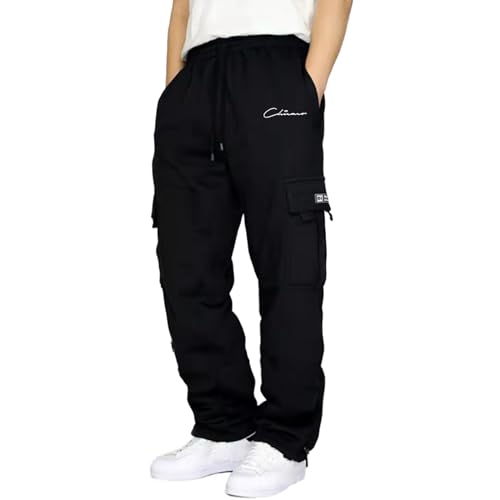 Jogginghose Herren Grün : Jogging Fleece Gefüttert Thermohose Cargo XXL Freizeithose Winter Jogginhose Warm Verdickte Cordhose Outdoorhose Thermopants Grau Graue von Didadihu