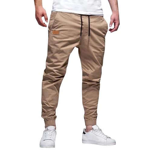 Jogginghose Herren Lang : Baggy Grau Sporthose Jogging Hose Lang Schwarz Sport Hose Freizeithose Weiße Lange Cargo Trainingshose Laufhose Jogginghose,Khaki,XXL von Didadihu