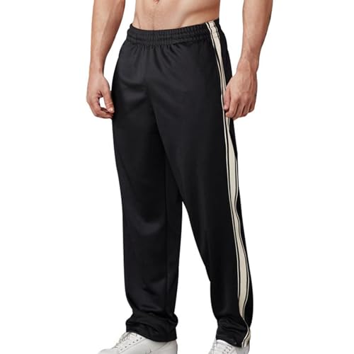 Jogginghose Herren Schwarz : Cargo Schwarz Jogging Hose Sporthose Lang Weiße Freizeithose Sweatpants Baumwolle 3XL Grau Jogginghose Laufhose Jogger Pants,Schwarz,S von Didadihu