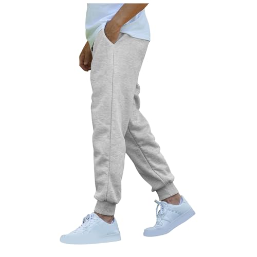 Kanaken Style Baggy Jogginghose Herren Breit Weite Herre Baumwoll Laufhose Lang Hose Hip Hop Breite Hosen Weiße Graue Freizeithose Männer Cargo Pants Men Sweatpants Weiß von Didadihu