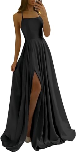 Kleid Schwarz Lang Damen Elegant Schwarzes Abendkleid Damen Ballkleid Langes Hochzeitskleid Abschlusskleider Schlitz Kleid Schwarz Lang Damen Elegant Schwarzes Abendkleid Damen Ballkleid Langes Hochzeitskleid Abschlusskleider Schlitz von Didadihu