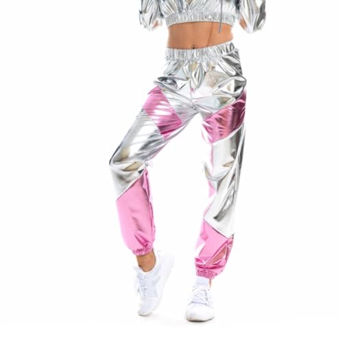 Metallic Glitzer Hose Damen Goldene Silber Hose,Disco Party Looks Hose, 80er 90er Jahre Outfit, Weltraum Alien Kostüm,Astronaut Space Girl Weltall Kostüm,Silber,M Metallic Glitzer Hose Damen Goldene Silber Hose,Disco Party Looks Hose, 80er 90er Jahre Outfit, Weltraum Alien Kostüm,Astronaut Space Girl Weltall Kostüm,Silber,M von Didadihu