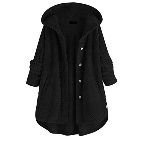 Plüschjacke Damen, Outwear Strickjacke Flauschig Gefüttert Farbblock Teddyjacke Teddy Fleece Kuscheljacke Fleecemantel Plüsch Elegant Fleecejacke Kuschel Flauschige Longjacke Plüschjacke Kuscheljacke von Didadihu