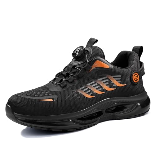 Safety Shoes for Men - Arbeitsschuhe Herren S3 Leicht - Sicherheitsschuhe Damen Leicht - Arbeitsschuhe Herren Küche - Arbeitsschuhe Herren S1 Leicht - Arbeitsschuhe Damen Leicht,Orange,39/EU von Didadihu