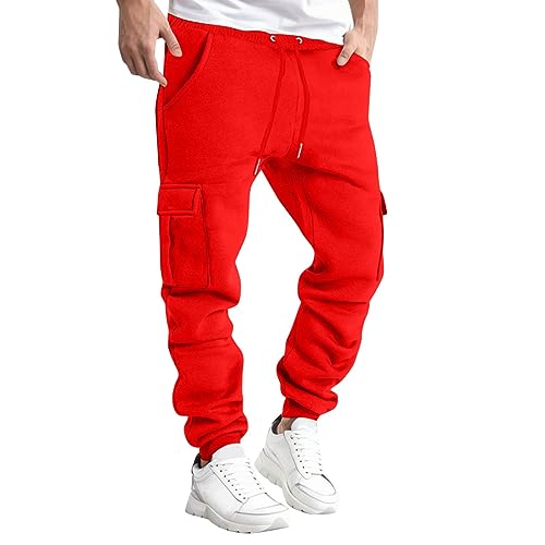 Sweathose Jogger Sporthose Extra Lang Herren Weite Baumwoll Jogginghose Baumwolle Fitness Hose Jogging Herren Gym Hose Men's Activewear Für Herren Jogginghose Baggy 276,Rot,XL Sweathose Jogger Sporthose Extra Lang Herren Weite Baumwoll Jogginghose Baumwolle Fitness Hose Jogging Herren Gym Hose Men's Activewear Für Herren Jogginghose Baggy 276,Rot,XL von Didadihu