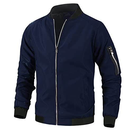 Trainingsjacke Herren Windjacke Leicht Windbreaker Baseball Jacke Motorradjacke Leichte Bomberjacke Sommer Sommerjacke Herrenjacke Übergangsjacke Herren-Jacken von Didadihu