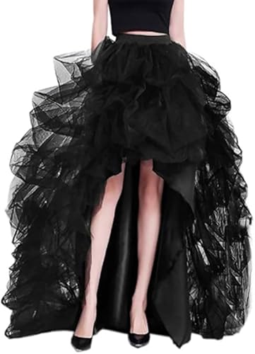 Tüllrock Lang Damen Langer Midirock Mit Mesh Großer Saum Karneval Rock Midi Maxi Lange Rock für Amor Pfau Teufel Aperol Kostüm,Schwarz,3XL Tüllrock Lang Damen Langer Midirock Mit Mesh Großer Saum Karneval Rock Midi Maxi Lange Rock für Amor Pfau Teufel Aperol Kostüm,Schwarz,3XL von Didadihu