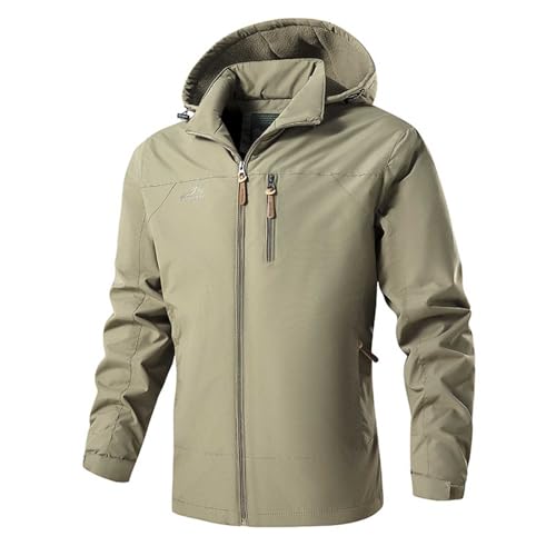 Warme Winterjacken Herren Outdoor Teddyfleece Gefüttert Funktionsjacke Winddicht Stehkragen Dicke Fleece Jacke Winterparka Fleece Jacket von Didadihu