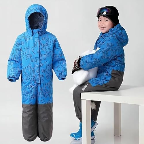 Winddicht Gefüttert Kinder Schneeanzug Skianzug mit Abnehmbarer Kapuze Schneeoverall schneeanzüge skioverall für mädchen Jungen 86 110 104 von Didadihu