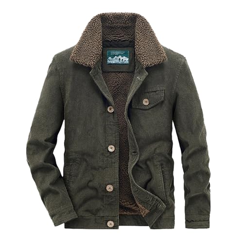 Winter Outdoor Jacken Für Herren Teddyfleece Gefüttert Winddicht Funktionsjacke Warme Dicke Outdoor Winterparka Fleece Jacket Thermojacke von Didadihu