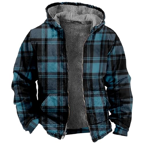 Winterjacke Herren Teddyfell Winddicht Fleecejacke Gefüttert Norway Winterjacke Winter Sweatshirt Stehkragen Thermo Jacket Strickfleecejacke Thermojacke Warmer Freizeit von Didadihu