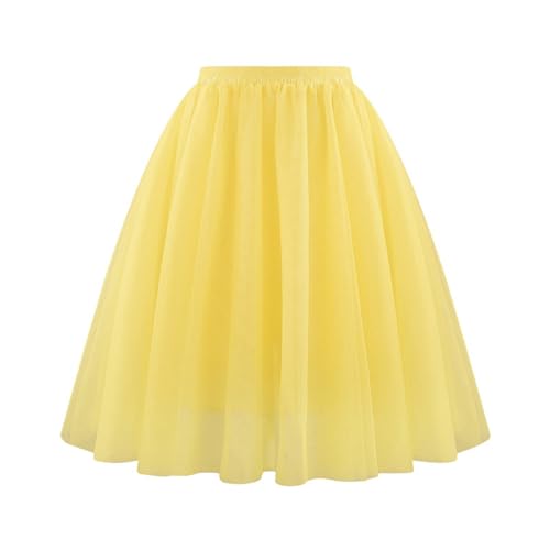 gelber tüllrock,tüllrock Damen 80er Puffy Tutu Rock Blase Retro Petticoat Unterrock Knielang Tütü Tüll Karneval Kostüm Rockabily Klied gelber tüllrock,tüllrock Damen 80er Puffy Tutu Rock Blase Retro Petticoat Unterrock Knielang Tütü Tüll Karneval Kostüm Rockabily Klied von Didadihu