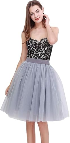 tüllrock grau,4 Layers Tüllrock Damen Leicht Blickdicht Tütü Rock Lang Petticoat Unterrock Elastische Hohe Taille A-Linie Große Größen Tüll Rock,Grau,M tüllrock grau,4 Layers Tüllrock Damen Leicht Blickdicht Tütü Rock Lang Petticoat Unterrock Elastische Hohe Taille A-Linie Große Größen Tüll Rock,Grau,M von Didadihu