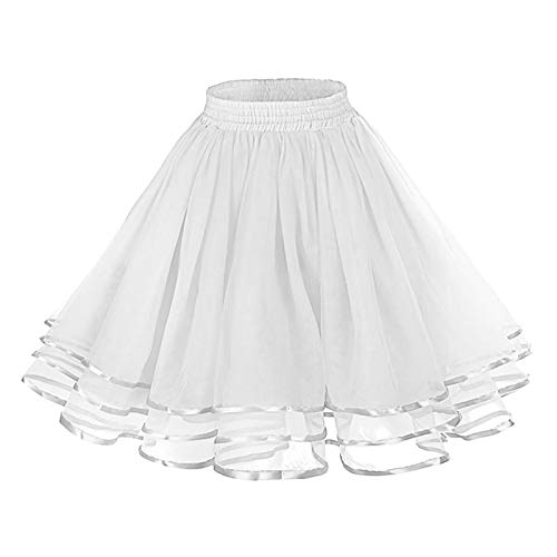 weißer tüllrock Damen weiß,Damen Tüllrock,Tütü,Tütü Rock Damen,Tüll Unterrock Damen,Tüllrock Damen Kurz,Tüllrock Fasching,Karneval Rock,Tüllrock Karneval,Petticoat von Didadihu