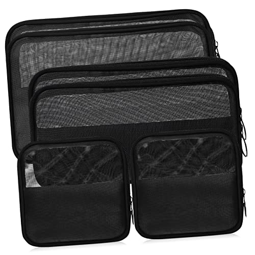 Didiseaon 6 STK Make-up-Tasche aus Mesh aufbewahrungstüten Makeup Tasche Handtasche Toiletry Bags Make-up-Pinseletui tragbare Parfümtasche Geldbörsen Reise-Make-up-Organisatoren Gittergewebe von Didiseaon