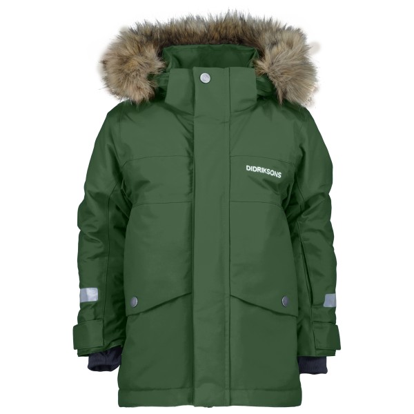 Didriksons - Kid's Bjärven Parka 3 - Parka Gr 130 oliv von Didriksons