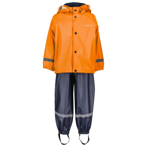 Didriksons - Kid's Slaskeman Set 2 - Regenjacke Gr 80 orange von Didriksons