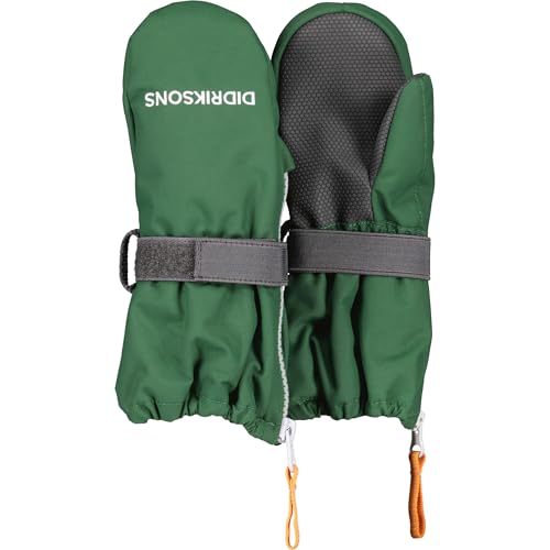 Didriksons Kinder Biggles Zip 7 Handschuhe, Pine Green, XS von Didriksons