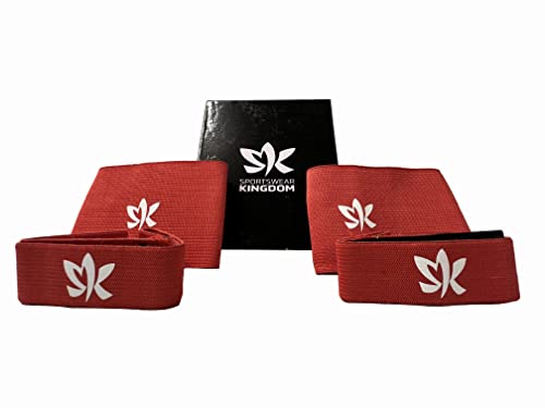 Fussball Schienbeinschonerhalter Stutzenhalter Set (Rot) von Sportswear Kingdom