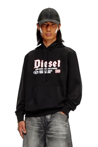 DIESEL_S-GINN-HOOD-K45 Felpa_Sweatshirt_Farbe: Schwarz_XL Große Größen von Diesel