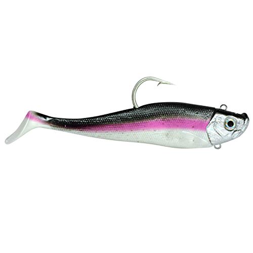 Dieter Eisele Hörminator Shad - Gummifisch + Jighaken Meeresköder Dorschköder, Köder für Heilbutt, Angelköder für Norwegen, Island, Gewicht/Länge/Hakengröße:300g - 18.5cm - Gr. 10/0 von Dieter Eisele