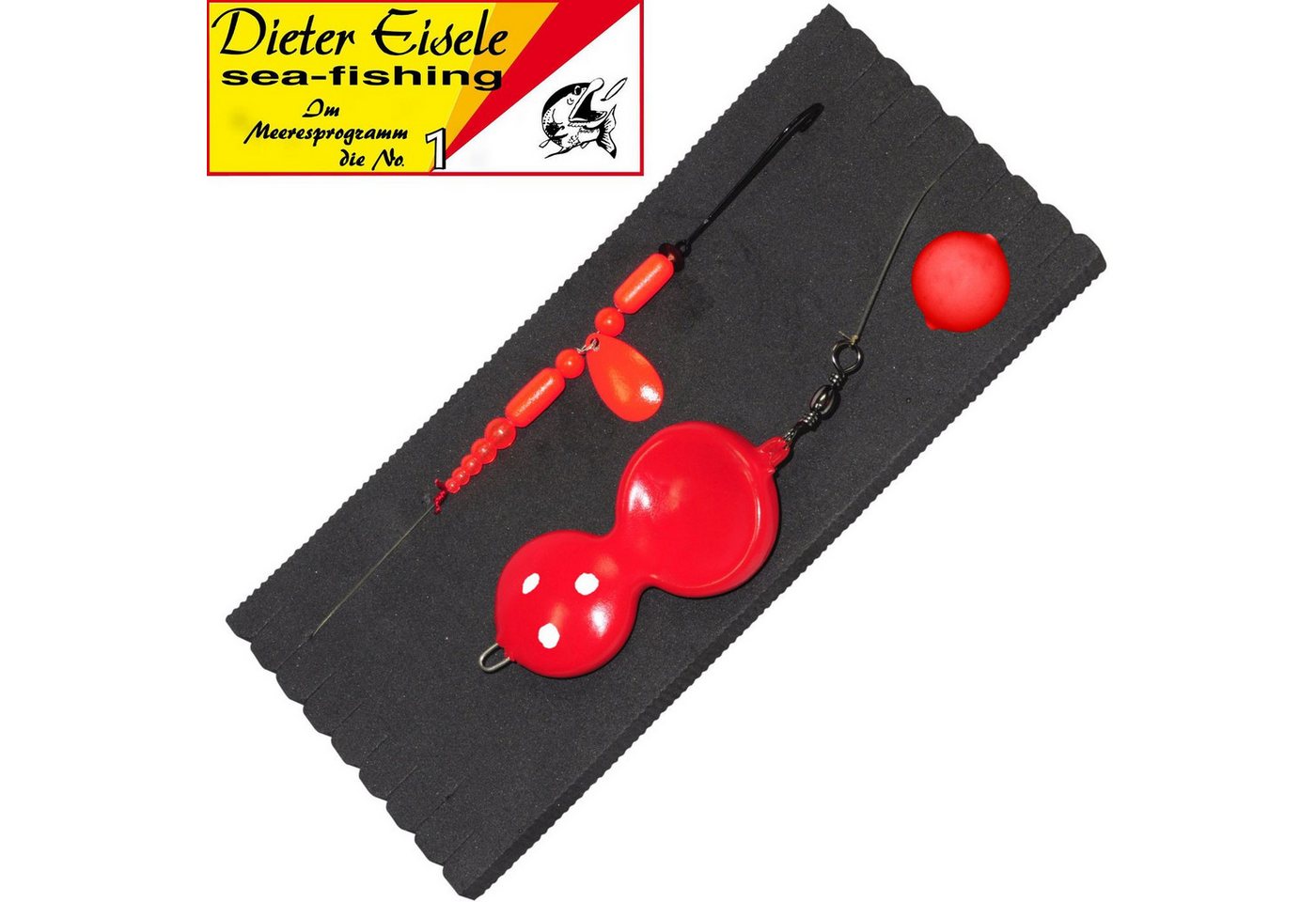 Dieter Eisele Vorfachschnur Dieter Eisele Doublettenlifter rot - Buttlöffel + Meeresvorfach, (1-St) von Dieter Eisele