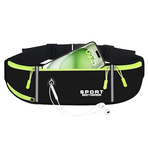 Diffaxy Laufgürtel, Leichte Lauftasche mit Wasserflaschentasche, Verstellbarer Laufgürtel mit Telefontasche zum Laufen und für Outdoor-Aktivitäten – Schwarz Diffaxy Laufgürtel, Leichte Lauftasche mit Wasserflaschentasche, Verstellbarer Laufgürtel mit Telefontasche zum Laufen und für Outdoor-Aktivitäten – Schwarz von Diffaxy