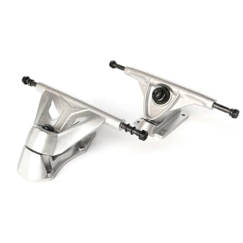 Diggtor Land Surfing Skateboard Brücke Longboard Lenkung Halterung C7 Pedal-Frei Drehbare Halterung Brücke Silber von Diggtor