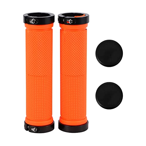 Diheohg 1 Paar Schraubgriffe Fahrrad Lenker Griffe Grips Trekking Lenkstangen BMX Orange von Diheohg