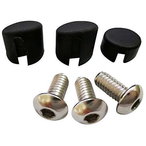 Diheohg 1 Set Scooter Hinten Hinten KotflüGel KotflüGel Schraube Gummi Kappe Schraube Abdeckung für M365 Roller Teile (Schwarz) von Diheohg